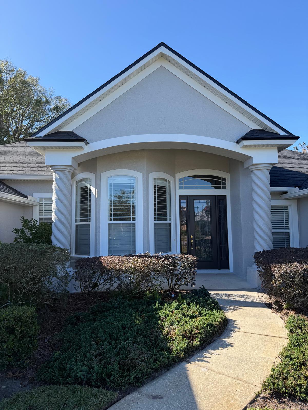 Completed residential entry and exterior painting work